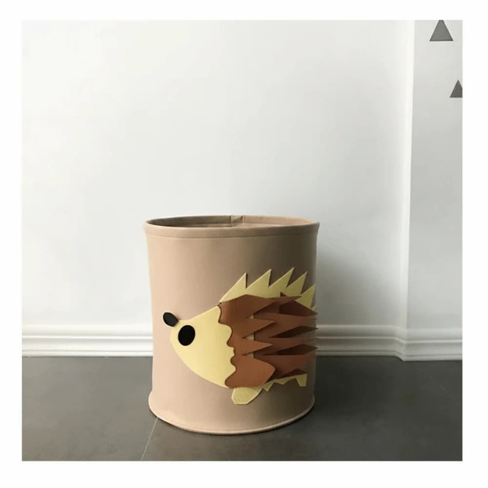 Durable Cute Cartoon Storage Basket Felt Washable Laundry Basket Storage Box Home Organizer