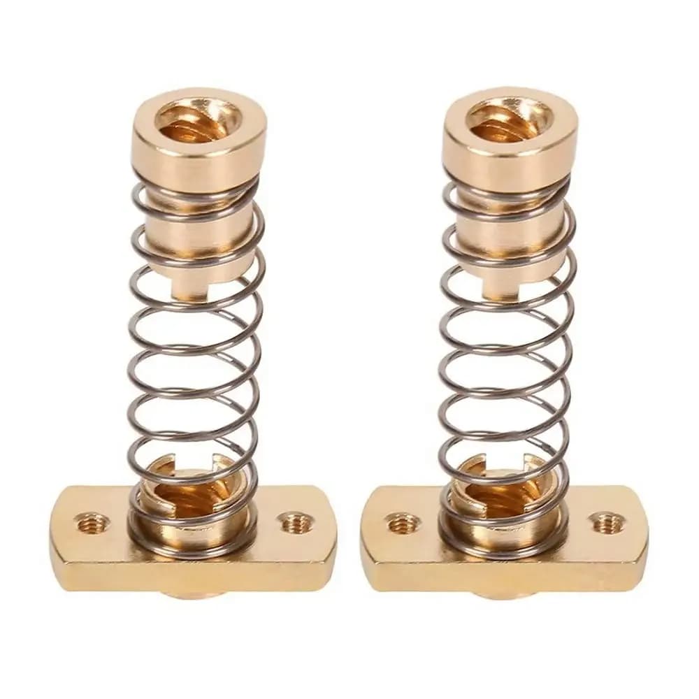 2 Pz/set Z T8 Anti Backlash Axes Loaded to Spring Dado Elimination Gap Dado In Brass for Ender 3 /3s Pro V2 CR-10 3D Printer Tornado 8mm
