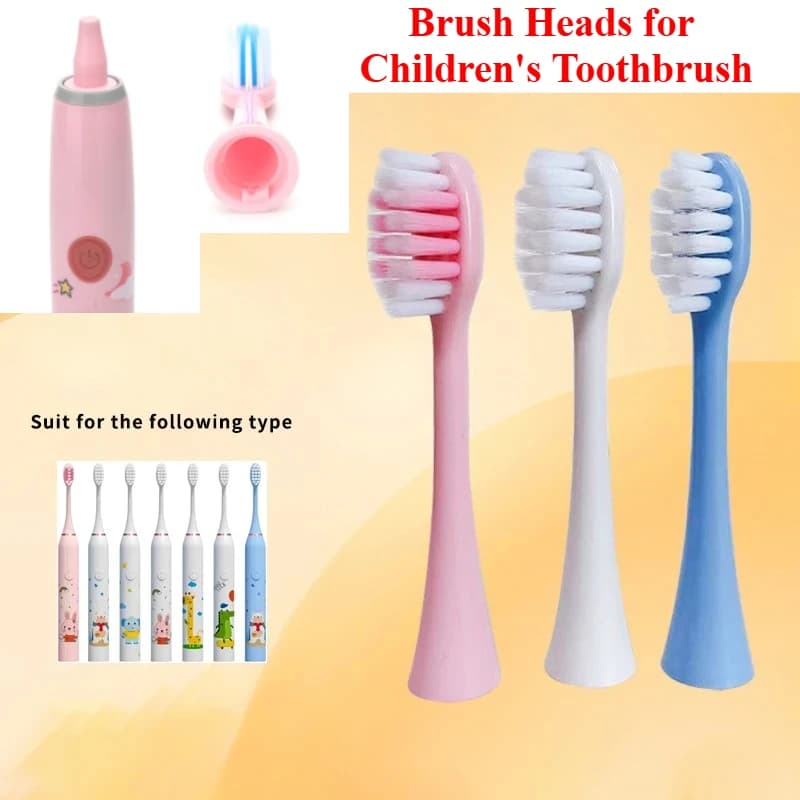 4 testine di ricambio per spazzolino elettrico per bambini, spazzolino sonico a forma di cartone animato, per spazzolino per bambini Proden/RUVI/H2122
