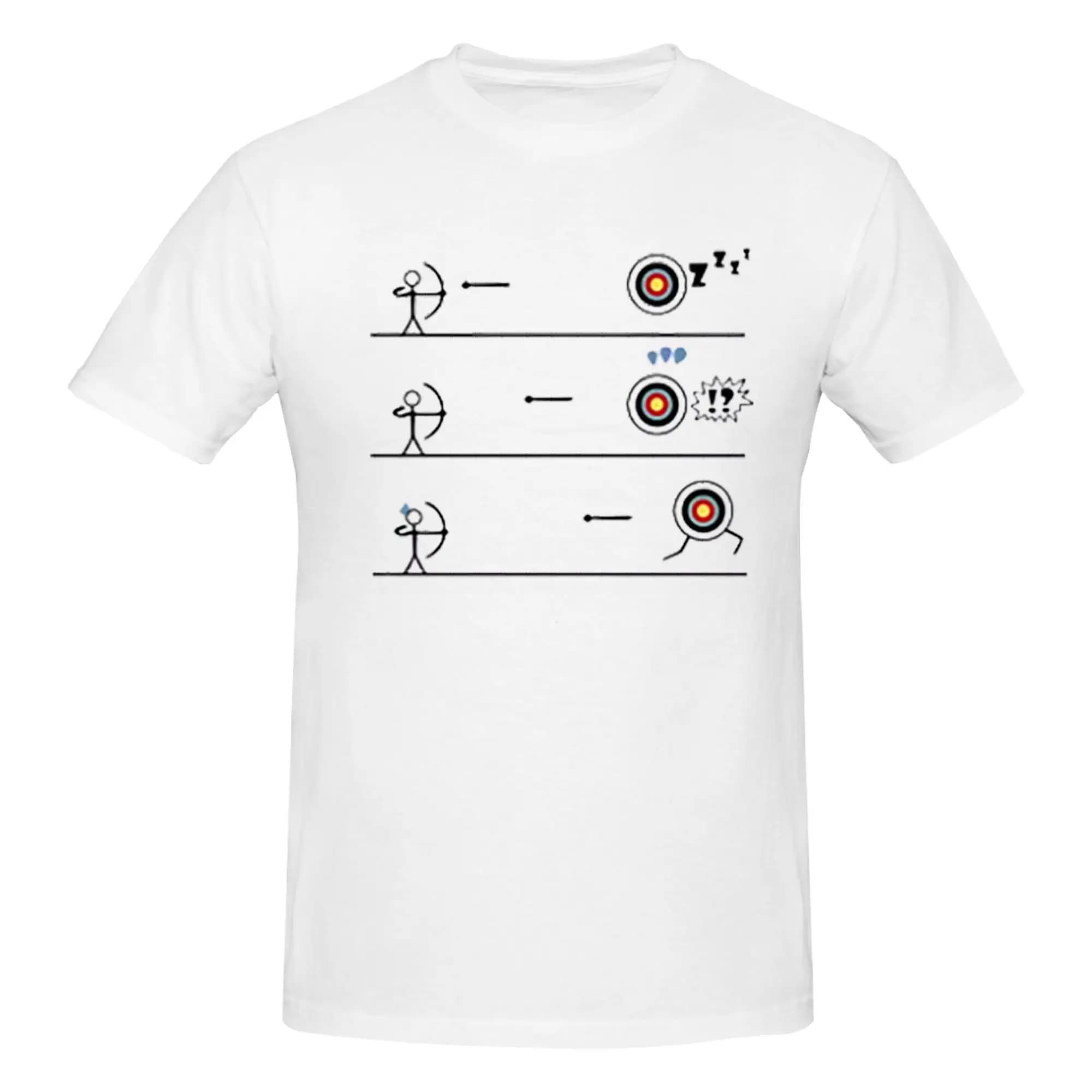 T-shirt da uomo Archery Target Bow 100% cotone, girocollo, manica corta, S-6XL