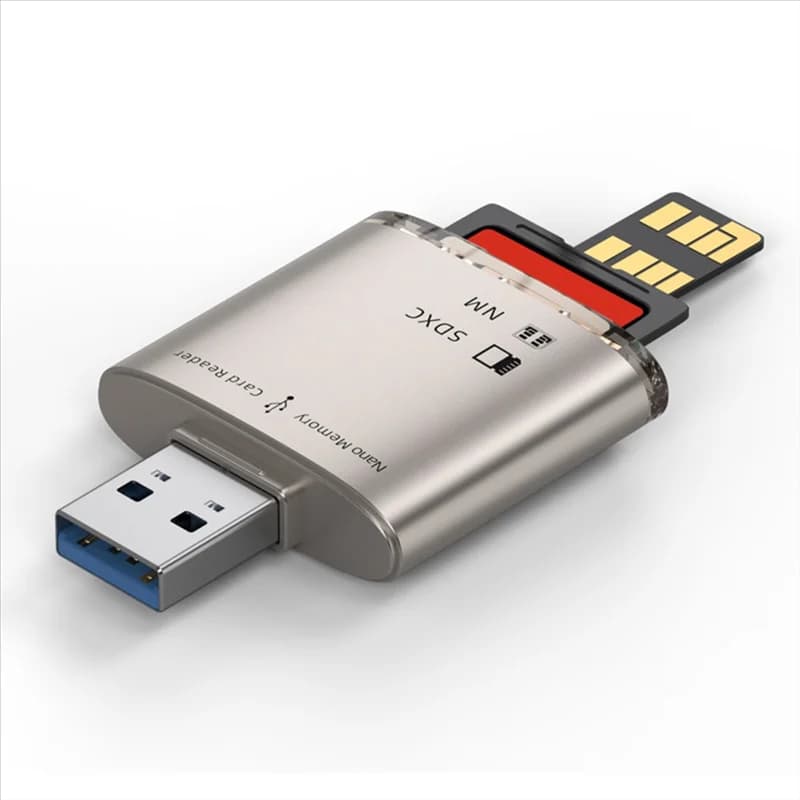 CABE-USB 3.0 Lettore di schede SD SDXC 8 GB-128 GB per Huawei NM Nano Scheda di memoria Adattatore per scrittura Convertitore per PC portatile Estendi oro