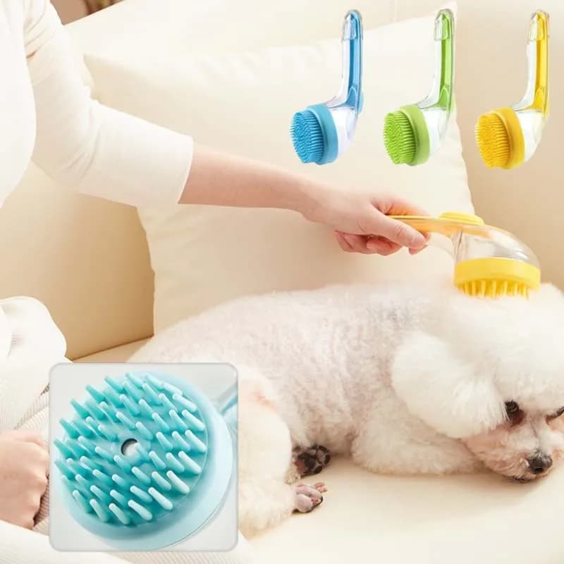 Spazzola per il Bagno degli Animali Domestici, per Cani e Gatti, Multifunzione per Pulizia e Massaggio, Accessori per la Toelettatura
