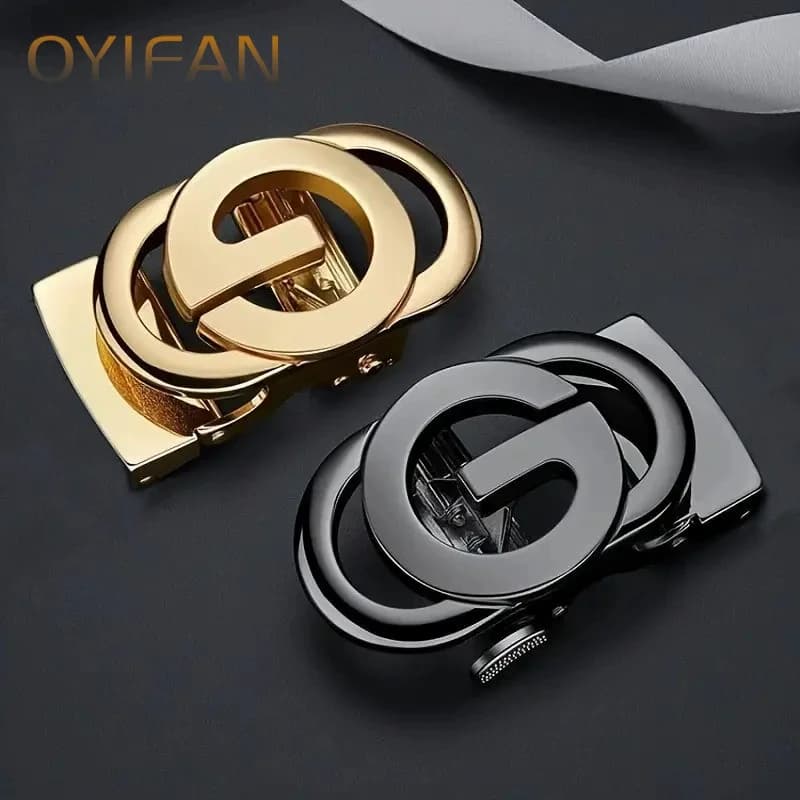 New men's leather strap belt with men's automatic buckle 3.5 cm genuine men's belt trendy belts Fashion designer jeans