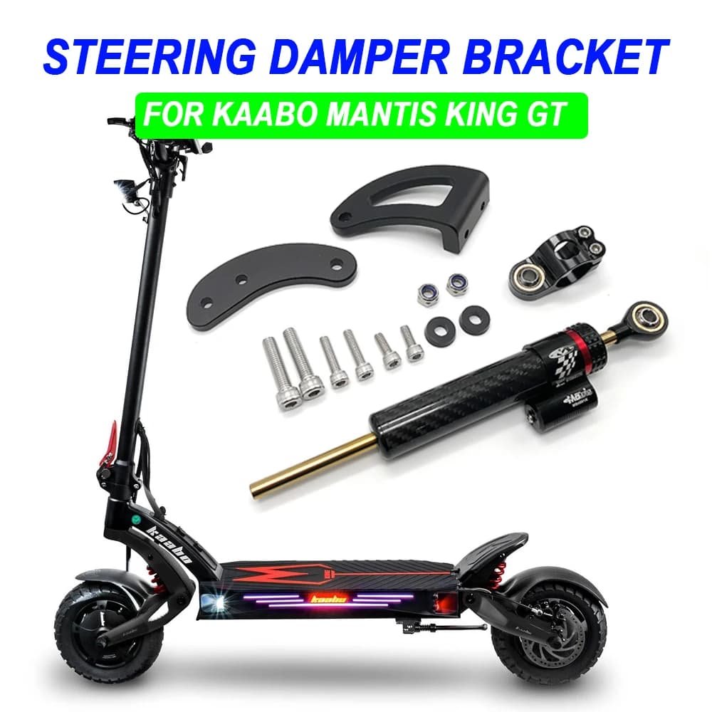 For Kaabo Mantis King GT Electric Scooter Shock Absorber Accessories Spare Part Steering Damper Mounting Support Kit Suit