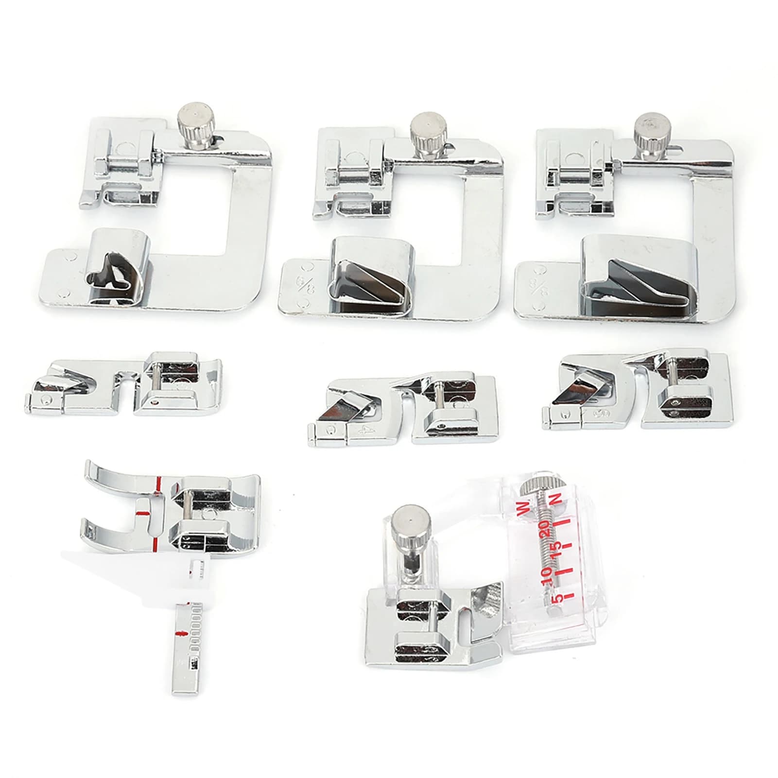8Pcs Sewing Machine Presser Set Flat Hemming Press Foot Kit Sewing Machine Presser Foot Sewing Machine Accessories