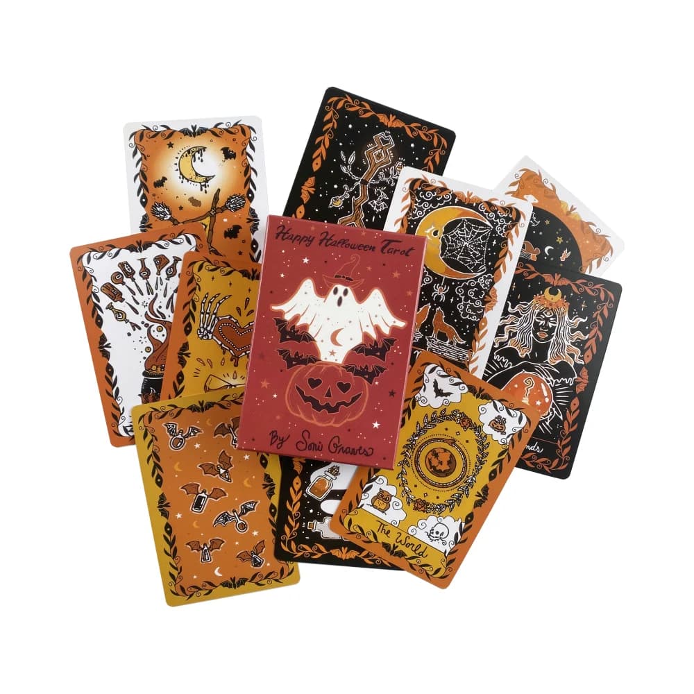 Happy Halloween tarocchi mazzo di divinazione versioni inglesi edizione Oracle Board Playing Game For Party