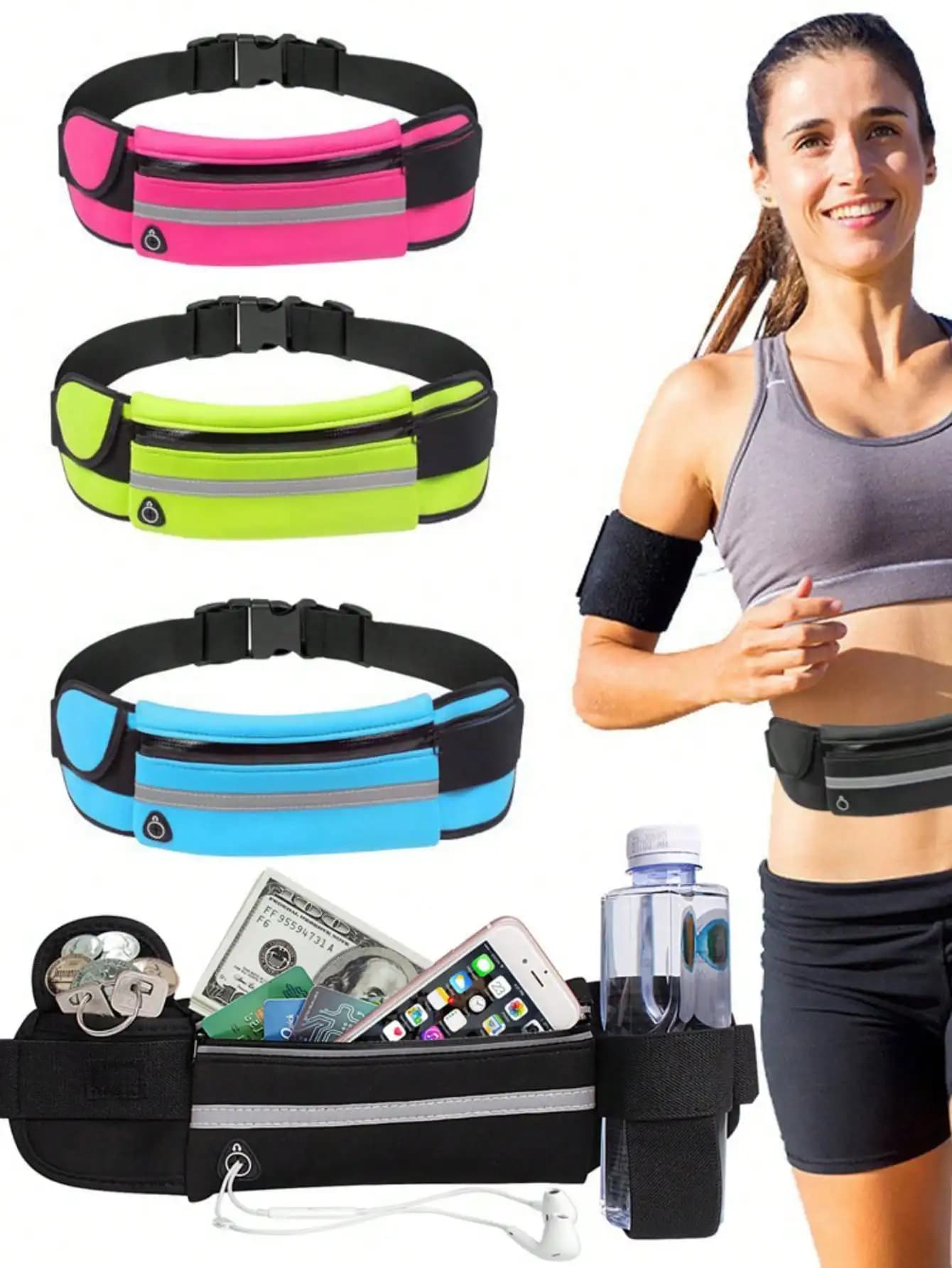 Running Bag Women Waist bag Belt bag Men Sports Fanny Pack Mobile Phone Bag Gym Running Cell Phone Jogging Run Cycling Bag