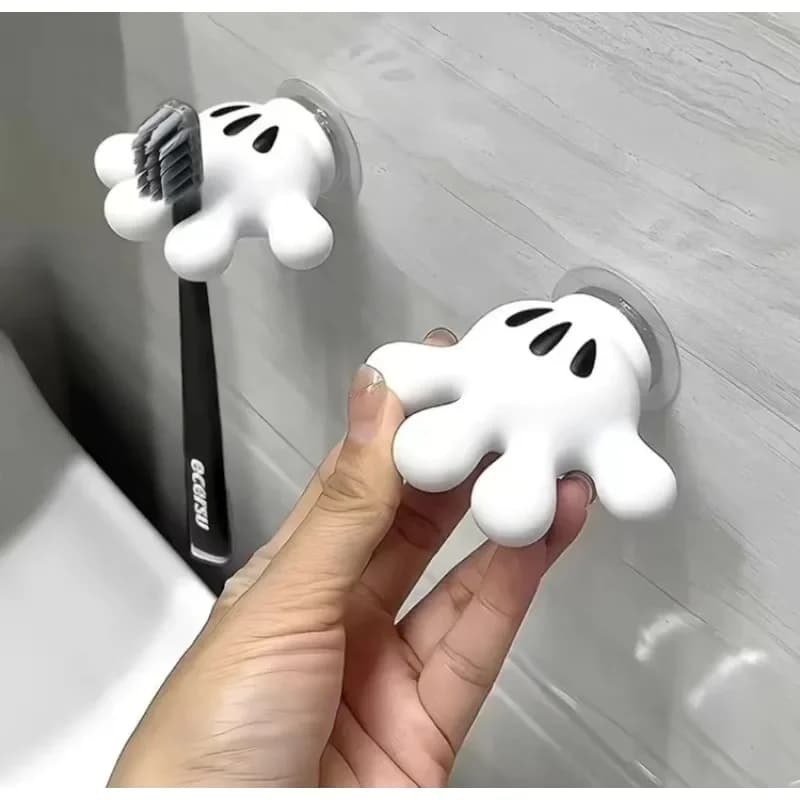 Portaspazzolino da Denti Palm Cute, Gancio Multifunzione a Ventosa per Asciugamani da Bagno, Gancio Senza Tracce, Avvolgicavo Dati