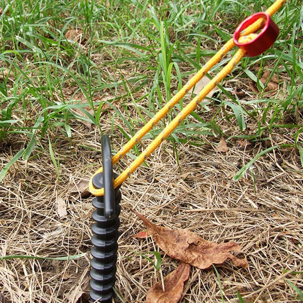10 pezzi in nylon tenda da trekking picchetti perni vite di ancoraggio campeggio esterno picchetto chiodi a terra spirale ABS gadget fisso per neve sabbia