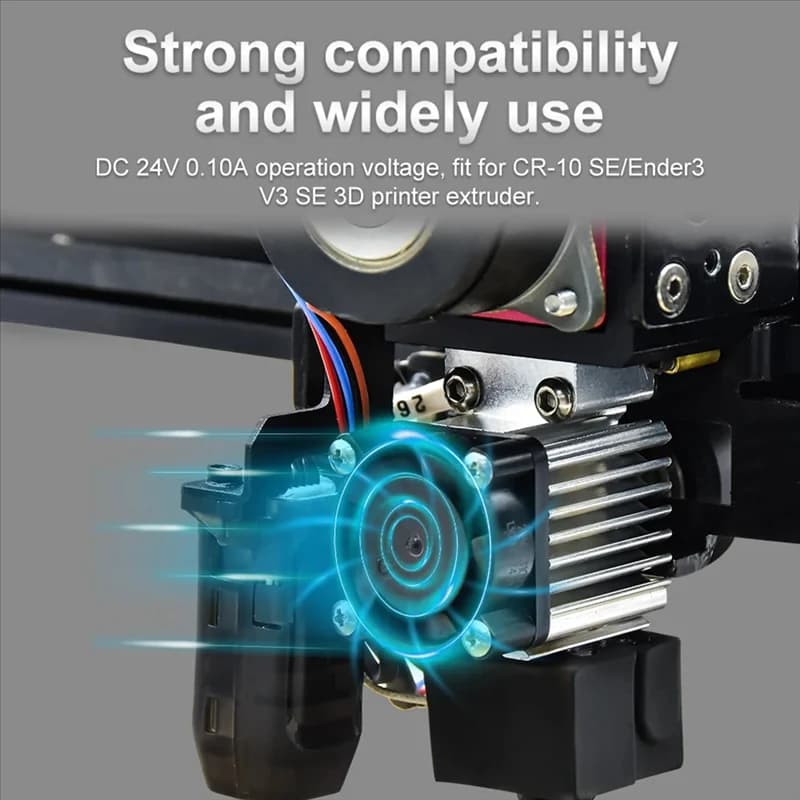 Ventola 2510 con cuscinetto a sfera superiore per ventola di raffreddamento senza spazzole Ender 3 V3 SE Ventola di raffreddamento assiale Hotend per stampante 3D