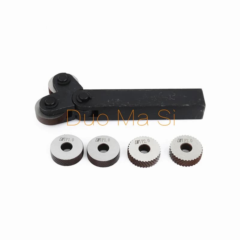 Dual Wheel Knurling Tool Kit 7pcs 0.5mm 1mm 1.5mm 2mm Wheel Linear Pitch Knurl Set Steel Lathe Cutter Wheel Knurling Tool Set