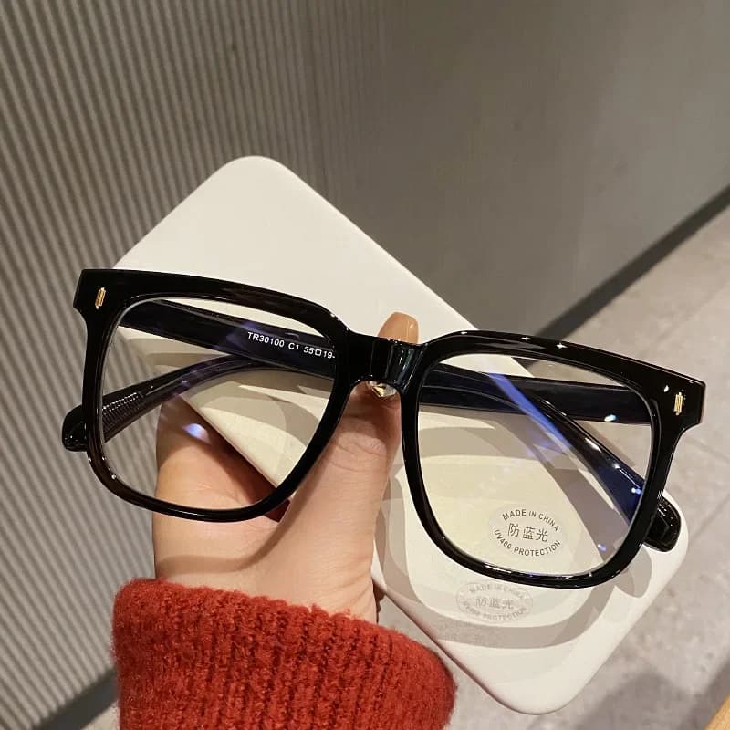 Montatura per Occhiali da Computer Quadrata, Unisex, Anti Luce Blu, Occhiali Oscuranti, Lenti Ottiche che Bloccano la Luce Blu
