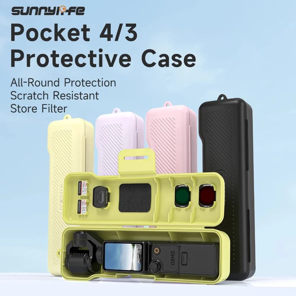 Custodia da Viaggio per Accessori Dji Osmo Pocket 4 Creator Combo con 3 Slot Magnetiche per Filtri CPL/ND e 2 Slot per Schede di Memoria