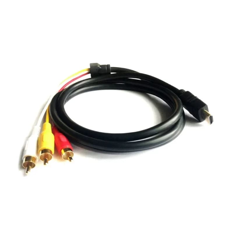 Cavo HDMI compatibile con 3RCA, Cavo Video Audio HDMI HDTV, Adattatore Convertitore Cavo 3 AV RCA per TV HDMI, Set-Top Box, DVD, Laptop