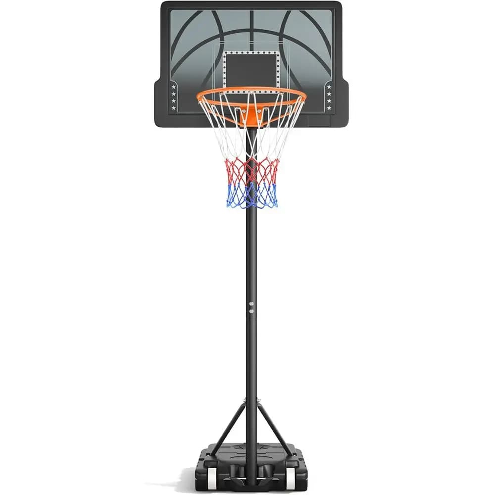 Canestro da Basket Portatile Regolabile in Altezza per Bambini, Adolescenti e Giovani, Tabellone da 30 Pollici, Adatto per Uso Esterno e Interno