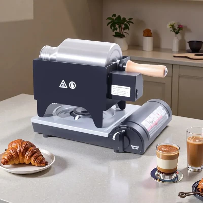 Coffee Bean Roaster 250g Direct Fire Japanese Style Tumble Roasting Machine Home Commercial Fryer