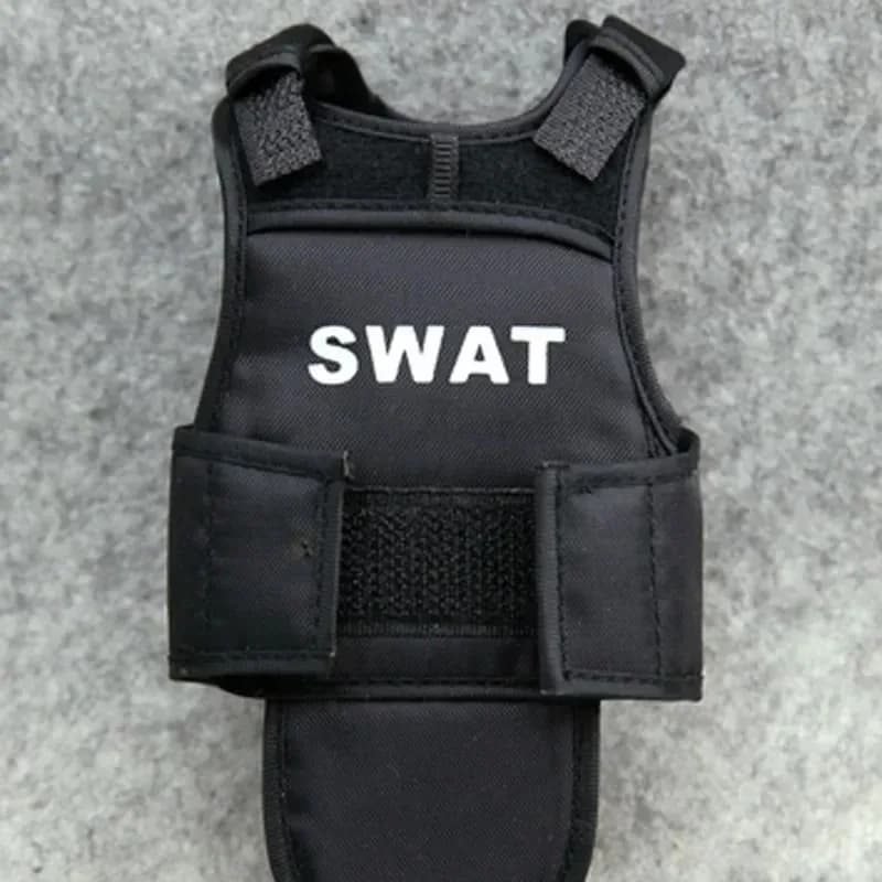Giocattoli in scala 1/6, giubbotto antiproiettile nero da soldato maschio, modello di giacca SWAT per action figure da 12 pollici, accessorio per il corpo Tbl