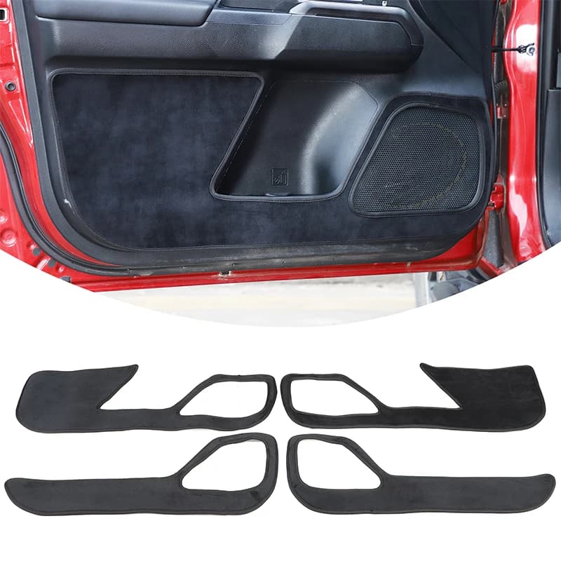 4piece set Velvet Black For Toyota Tacoma 2016-2022 car door anti-dirty mat car interior protection modification accessories