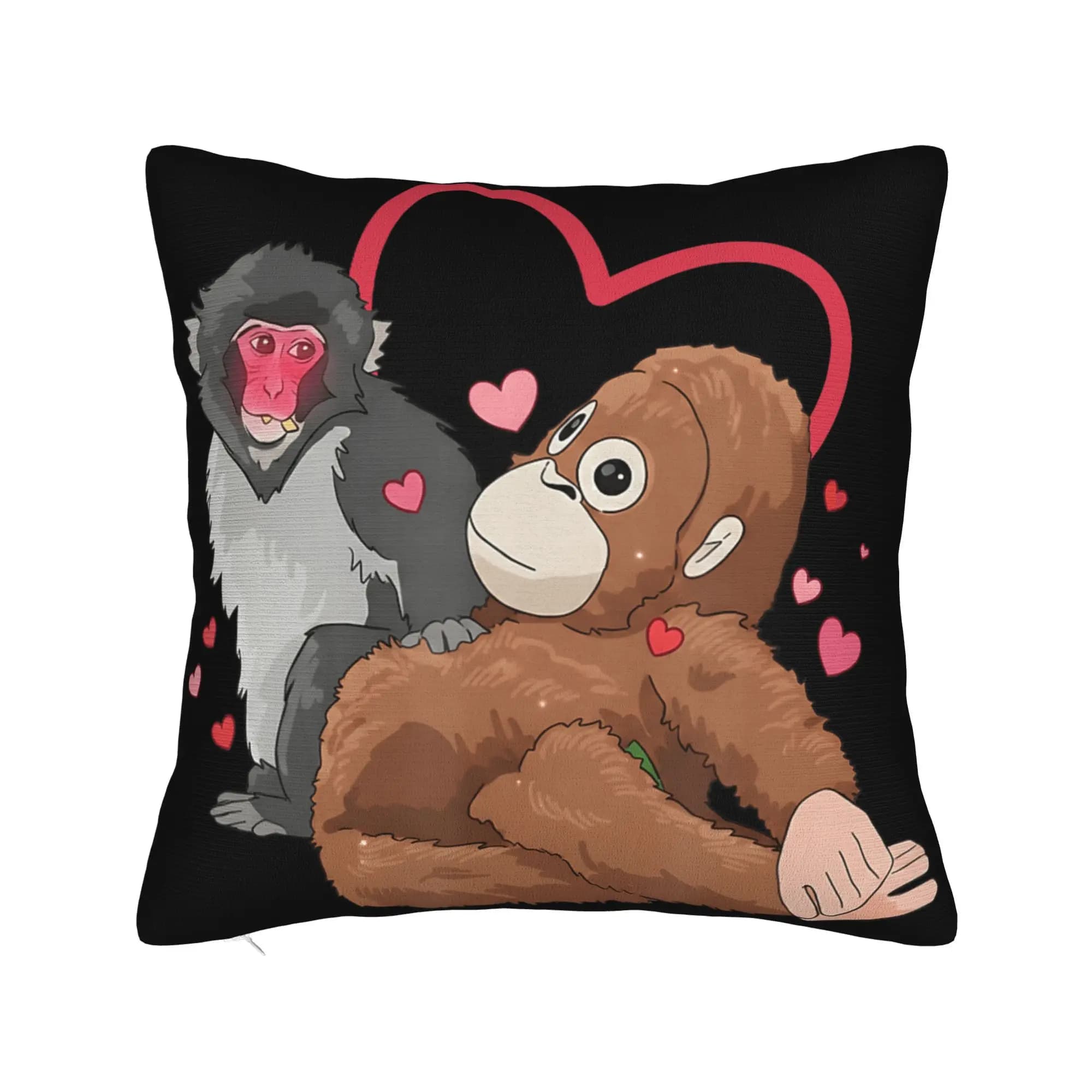 Funny Cushion Federa for Cushion with Print Monkey Cushion, Faithful Funny for Sofa, Car, Home Decorations