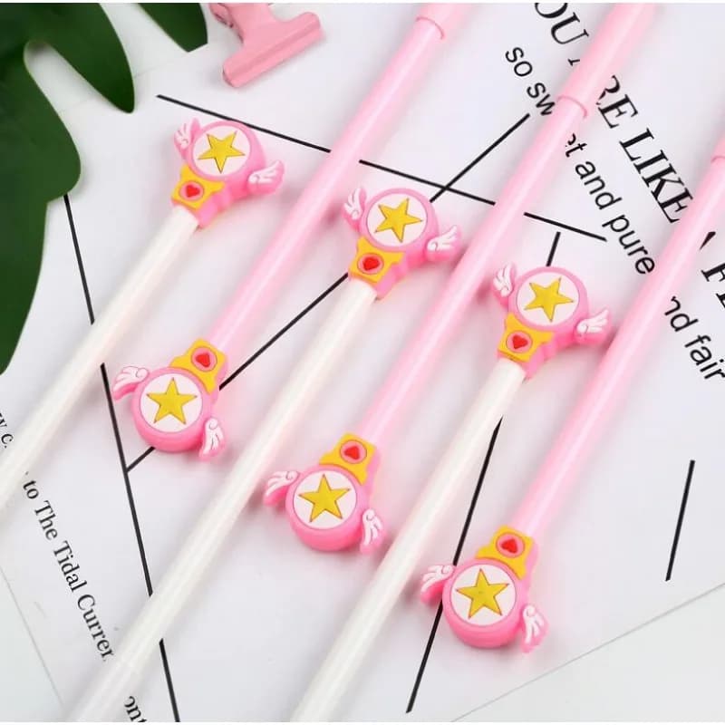 Set di 5 Penne Gel Kawaii Sailor Moon, Design Creativo in Nero, Rosa o Bianco, Regalo per Ragazze