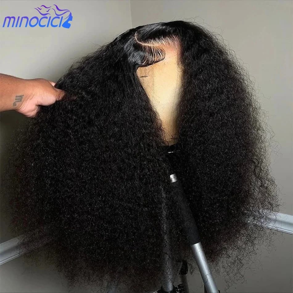 40 Inch Curly Lace Front Wig Water Wave 13X6 Deep Wave Human Hair Wigs 250 Density Pre Plucked Brazilian Hair Glueless 5X5 Hd Lace Closure Wig