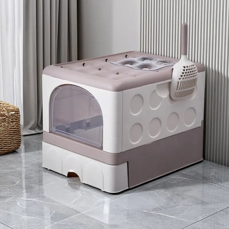 Lettiera Chiusa Autopulente per Gatti, in Plastica, per Addestramento, con Funzione di Nascondiglio e Contenitore Rifiuti, Areneros Para Gatos, Prodotti per Animali Domestici