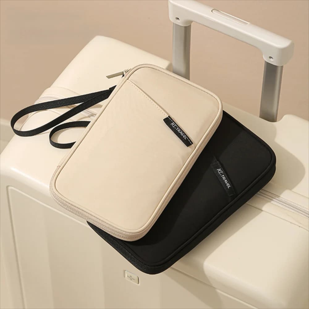 RFID Blocking Passport Holder Wallet Large Capacity Waterproof ID Card Storage Bag Multi-Functional Solid Color Credit Card Case