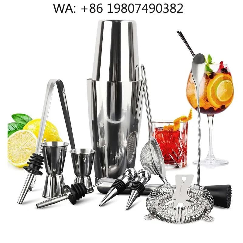 13Pcs Bar Accessory Kit Dual Weighted Boston Cocktail Shaker 750ml+600ml Stainless Steel Mixology Tools For Bar Gather