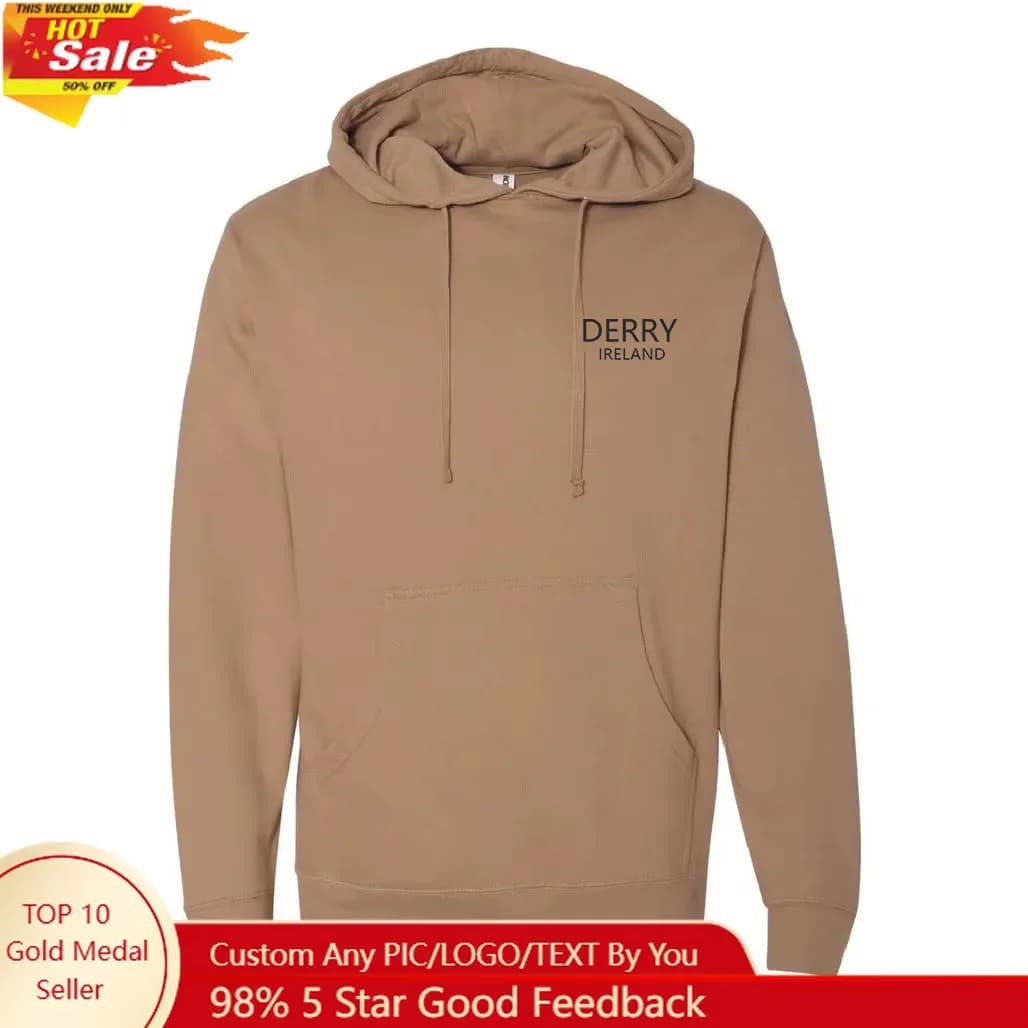 Derry Felpa con cappuccio morbida oversize da uomo e da donna con tasche Felpe con cappuccio casual da indossare ogni giorno per feste di lavoro all'aperto