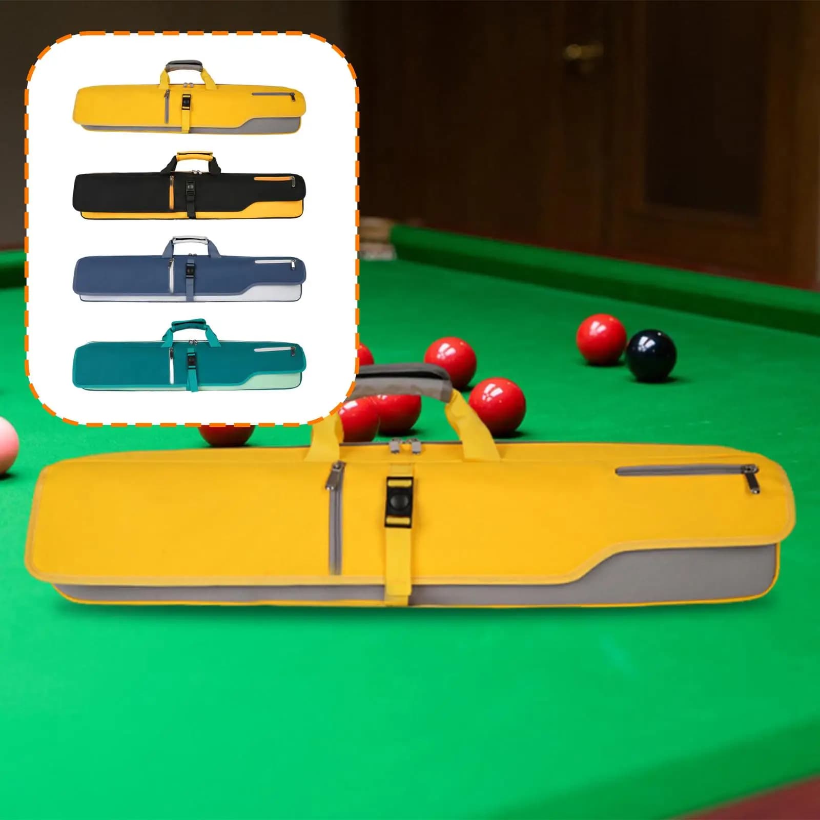 Custodia Portatile per Stecche da Biliardo in Tessuto Oxford, Borsa Organizer Resistente e Impermeabile per Accessori e Attrezzi da Biliardo