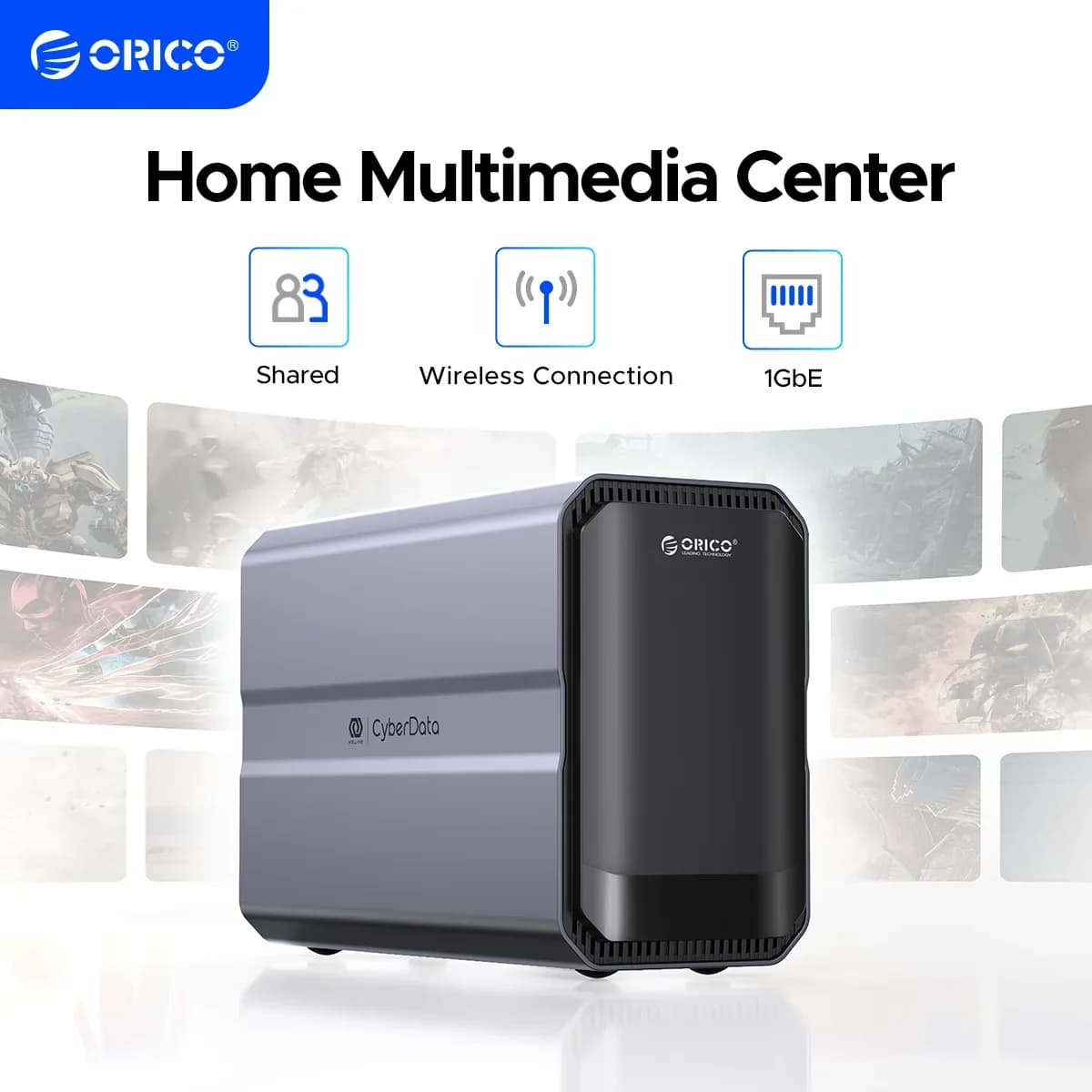 ORICO CyberData Home Storage NAS 2 bay Type-C NAS Multimedia Center Built-in WD RED HDD crittografia dati accesso remoto