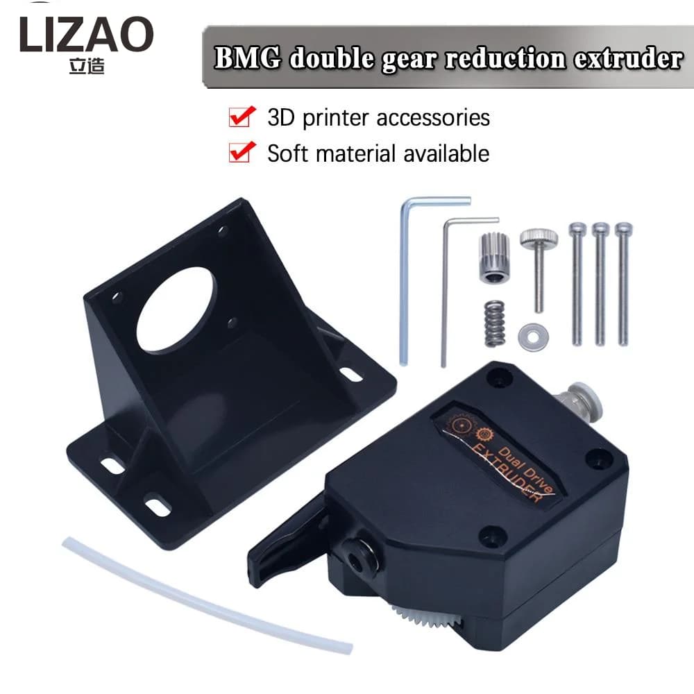 LIZAO 3D Printer Parts Extruder Clone Dual Drive Extruder Update Bowden 1,75 mm PLA Filament Extruder for CR10 Blu-3