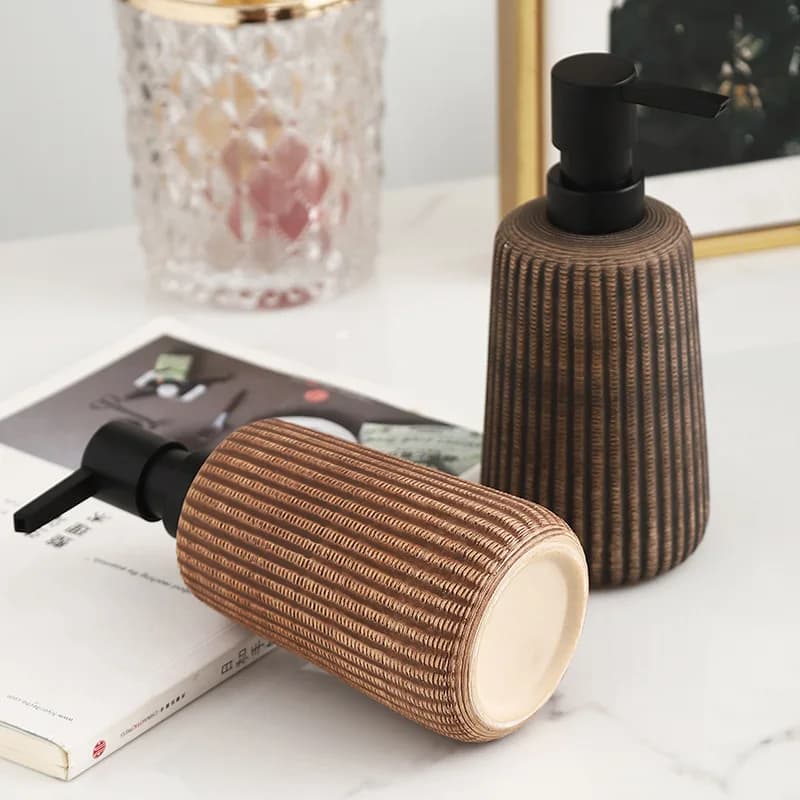Dispenser per Detersivo da Bagno e Cucina, Contenitore per Cosmetici in Gel, Dispenser in Ceramica per Lozioni Liquide, Contenitori per Shampoo e Sapone