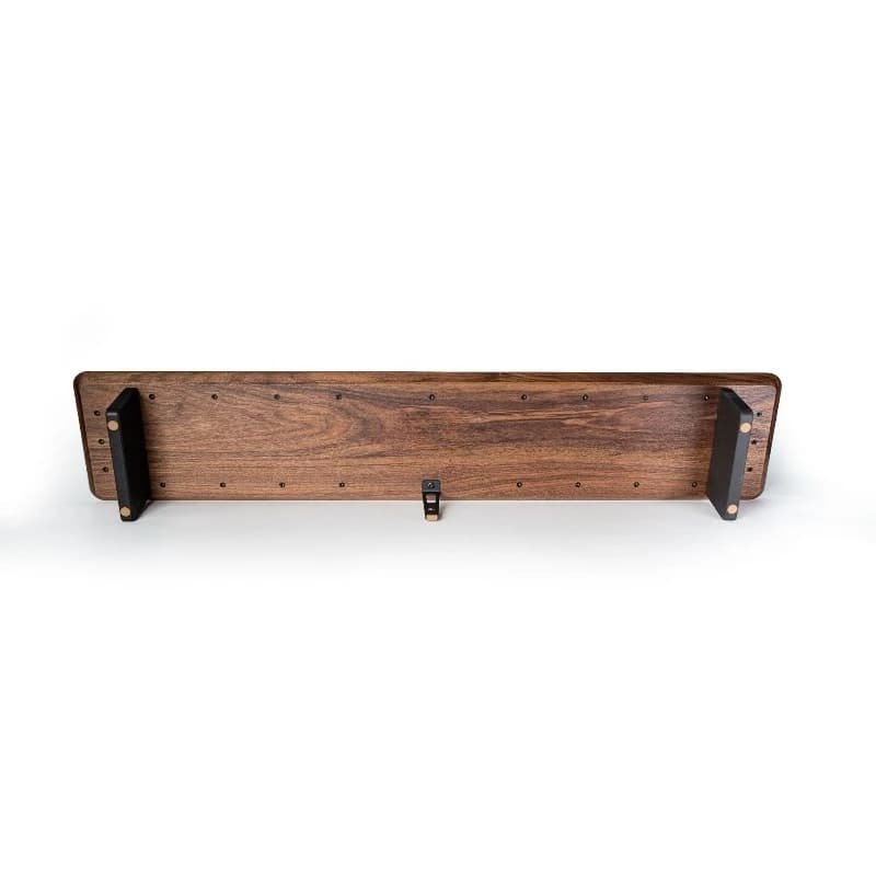 Supporto Modulare per Monitor in Legno Massello di Noce Nero Nordamericano con Base Rialzata e Spazio di Archiviazione