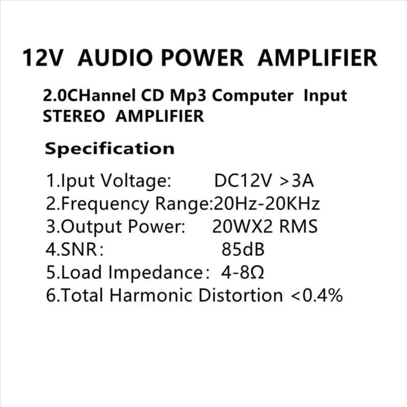 New -270 AK270 12V Mini HIFI Power Amplifier Audio Home Car Theater Amplifier 2 Channel Amplifier USB/SD AUX Input