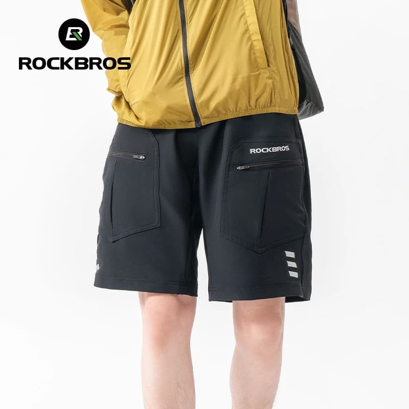 ROCKBROS 4D pantaloncini da uomo da donna 2 In 1 con pantaloncini intimo separabili pantaloncini da bici arrampicata pantaloni da bicicletta da corsa ciclismo Trous
