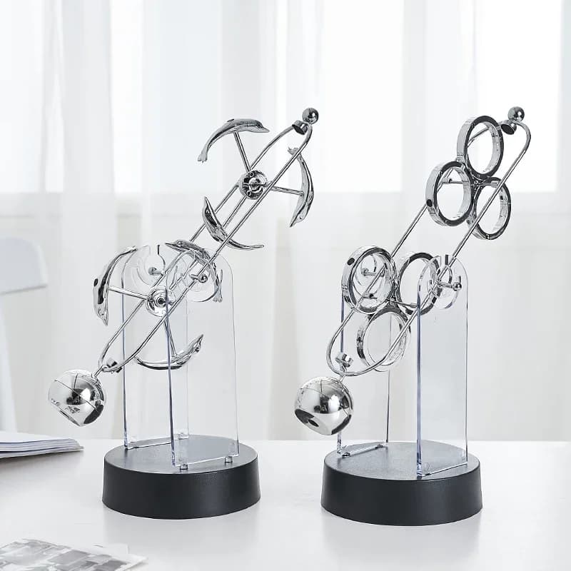 Scienza fisica Pendolo di Newton Accessori per la decorazione della casa nordica Palline moderne in metallo Maglev Balance Regali per decorazioni per scrivania da ufficio