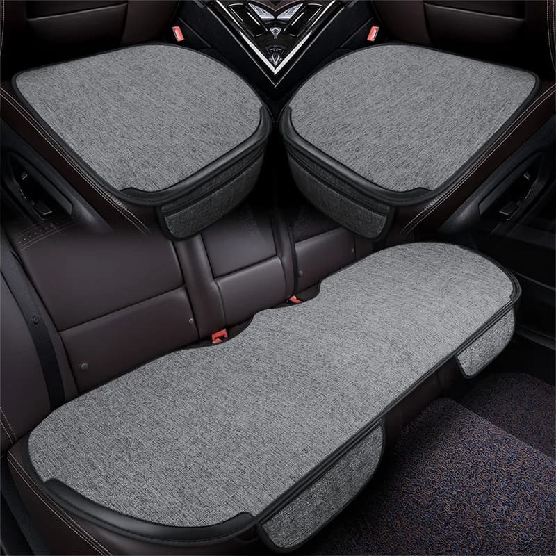 Lining Car Seat Covers Set Front Back Set Choose Car Seat Pillow Cover for Linen Fabric Seat Anti-slip Car Accessories