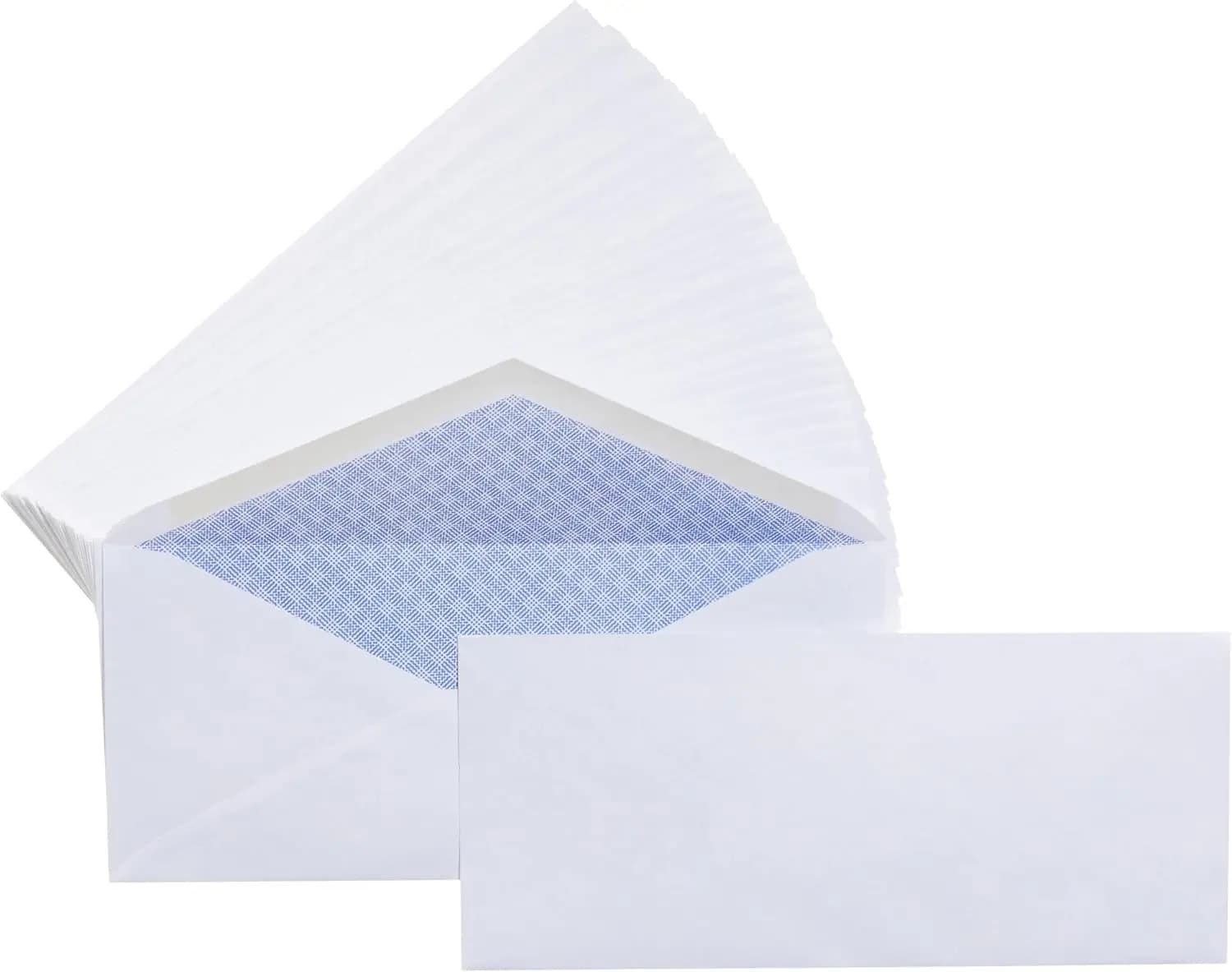 Dark Security Film # 10 corporate envelopes for invoices and documents, anti-humid seal, 4-1/8" x 9-1/2", white, 500 pack