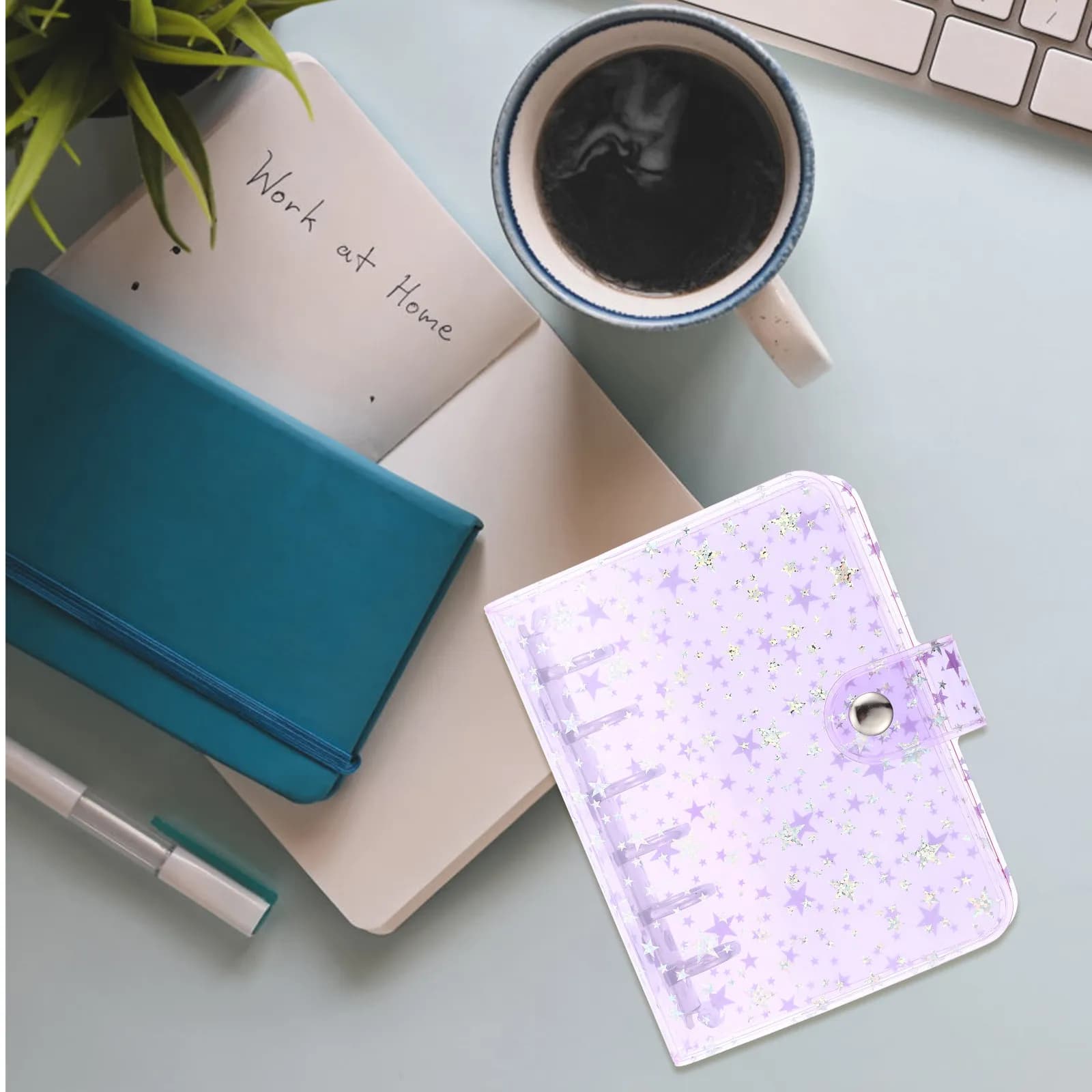 Copertina per Quaderno A7 Trasparente, Raccoglitore per Planner a Fogli Mobili, Materiale Premium in PVC e PP, Non Deformabile, Leggero, Portatile, Custodia per Diario e Agenda