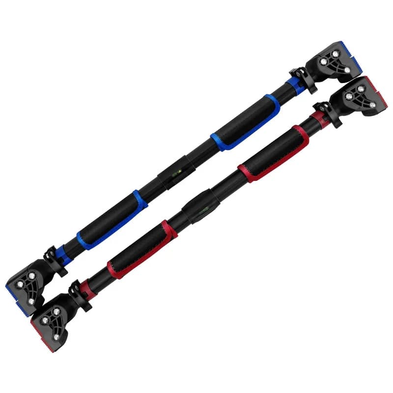 Reinforced steel door bar, for fitness training of the upper body, from inside