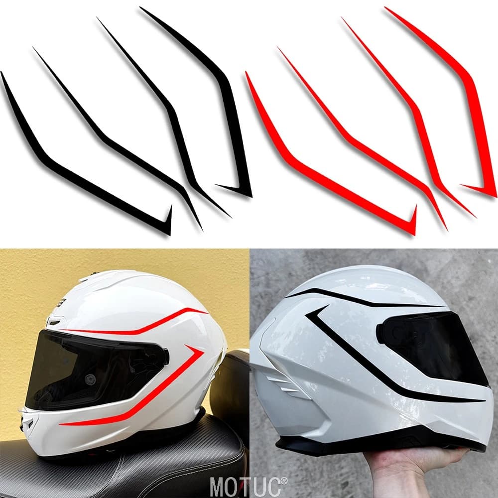 Set di Adesivi a Strisce per Moto, Impermeabili in Vinile, per Decorazione Fai-da-Te di Caschi, Carene e Serbatoi