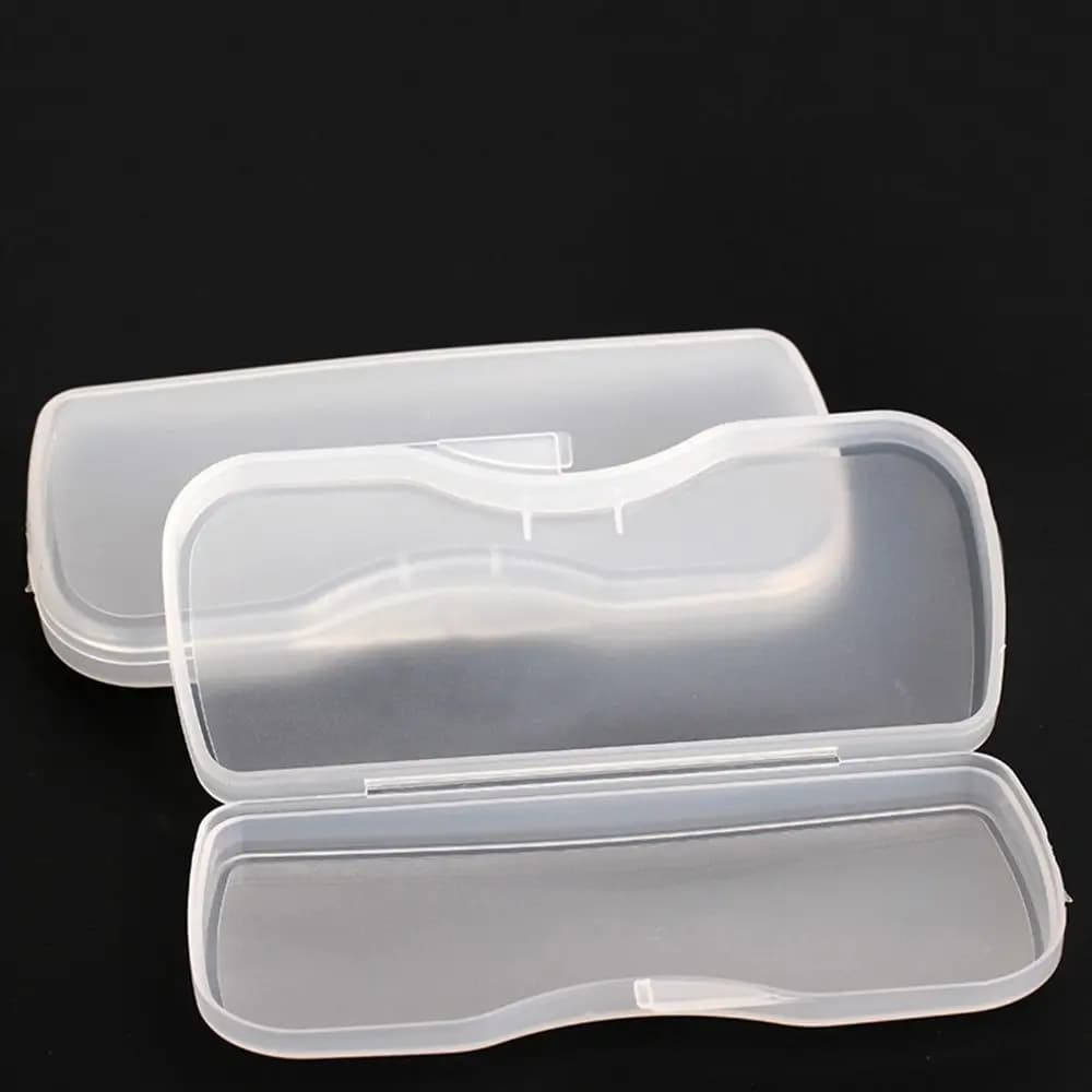 PVC Plastic Sunglasses White Transparent Clip Eyewear Accessories Hard Box Glasses Case