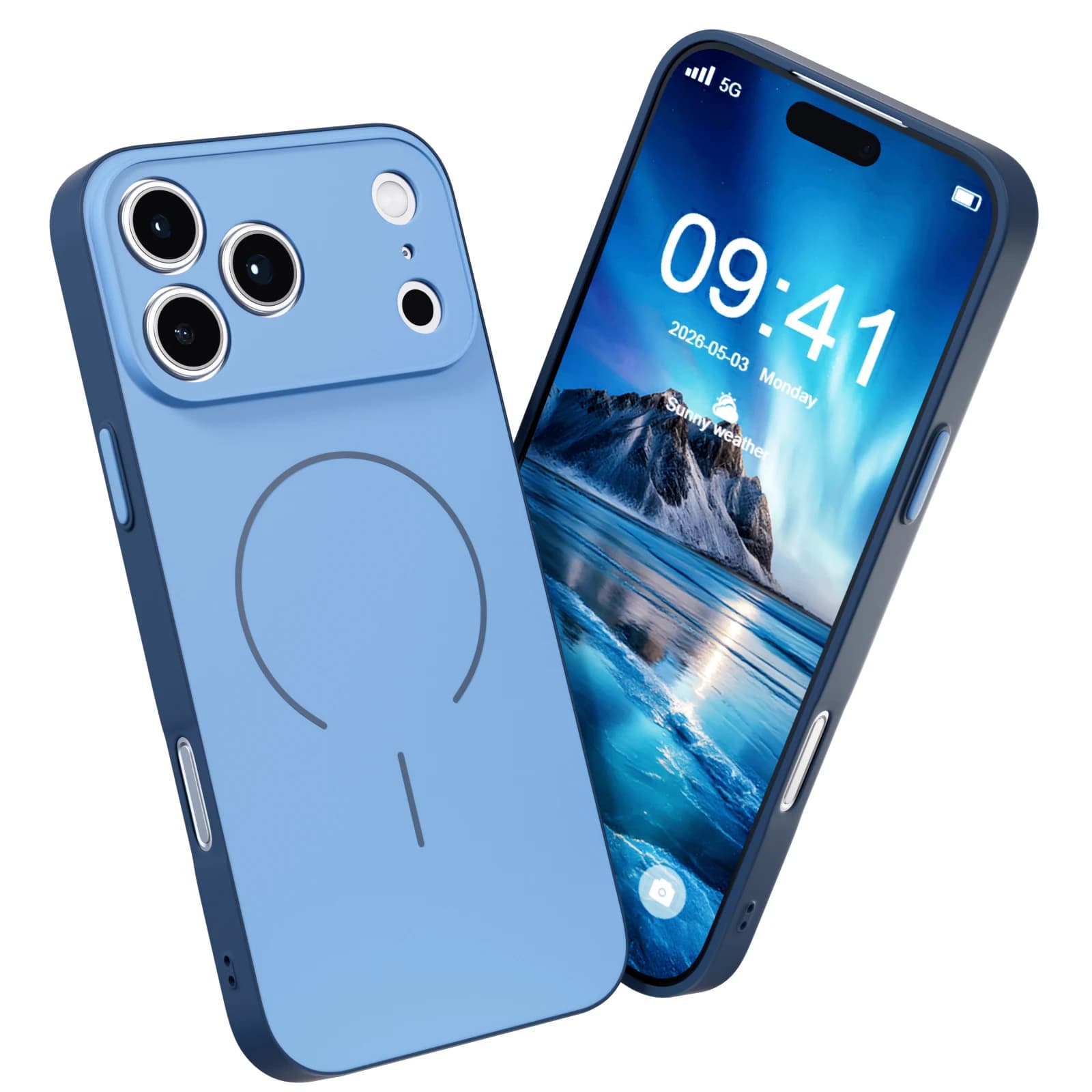Magnetic Silicone Case for Apple iPhone 17, Smooth Shockproof Anti-Scratch, Anti-Scratch Microfiber Lining Protective Case