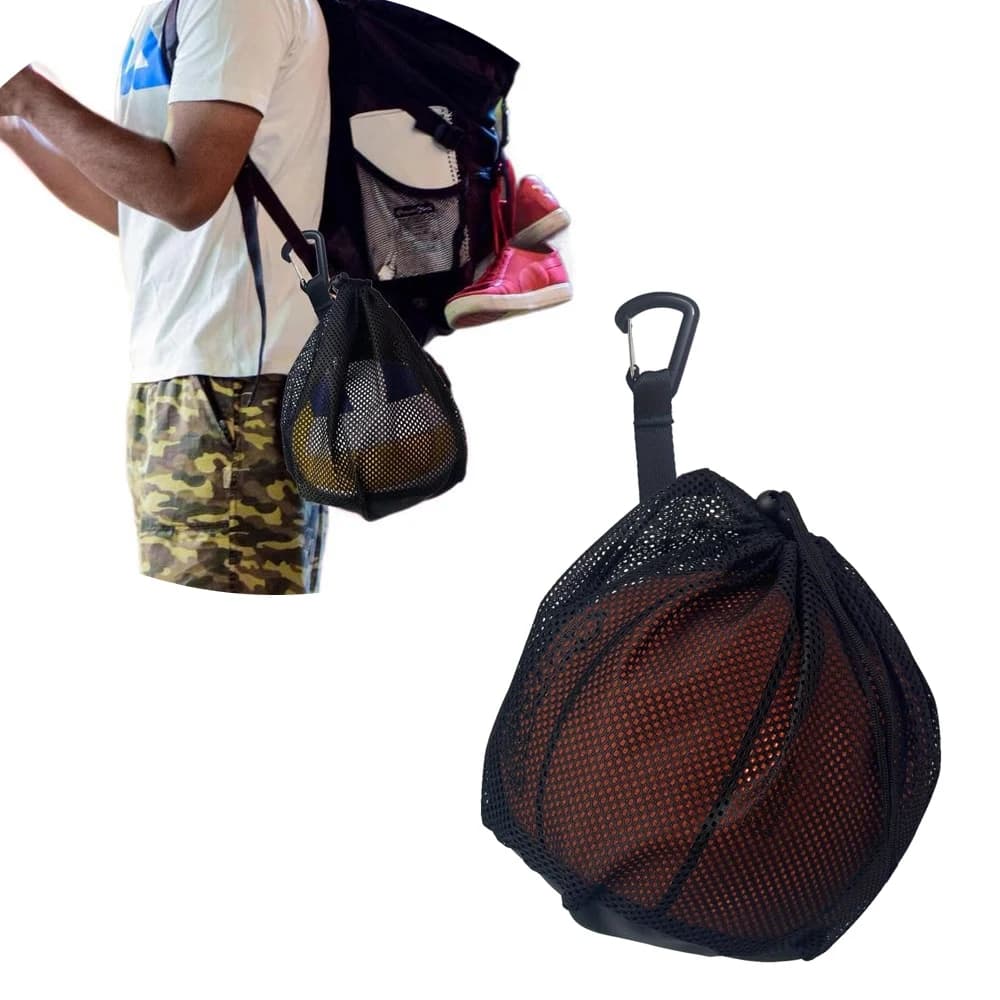 1PC Portable With Drawstring Basketball Mesh Bag Football Volleyball Handbags Outdoor Sports Bags Travel