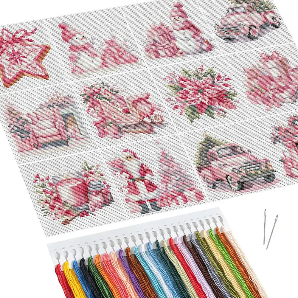 EverShine DIY Cross Stitch Santa Claus 11CT Medium Grid Three Strands Of Thread Embroidery Snowman Sewing Crafts Christmas Gift