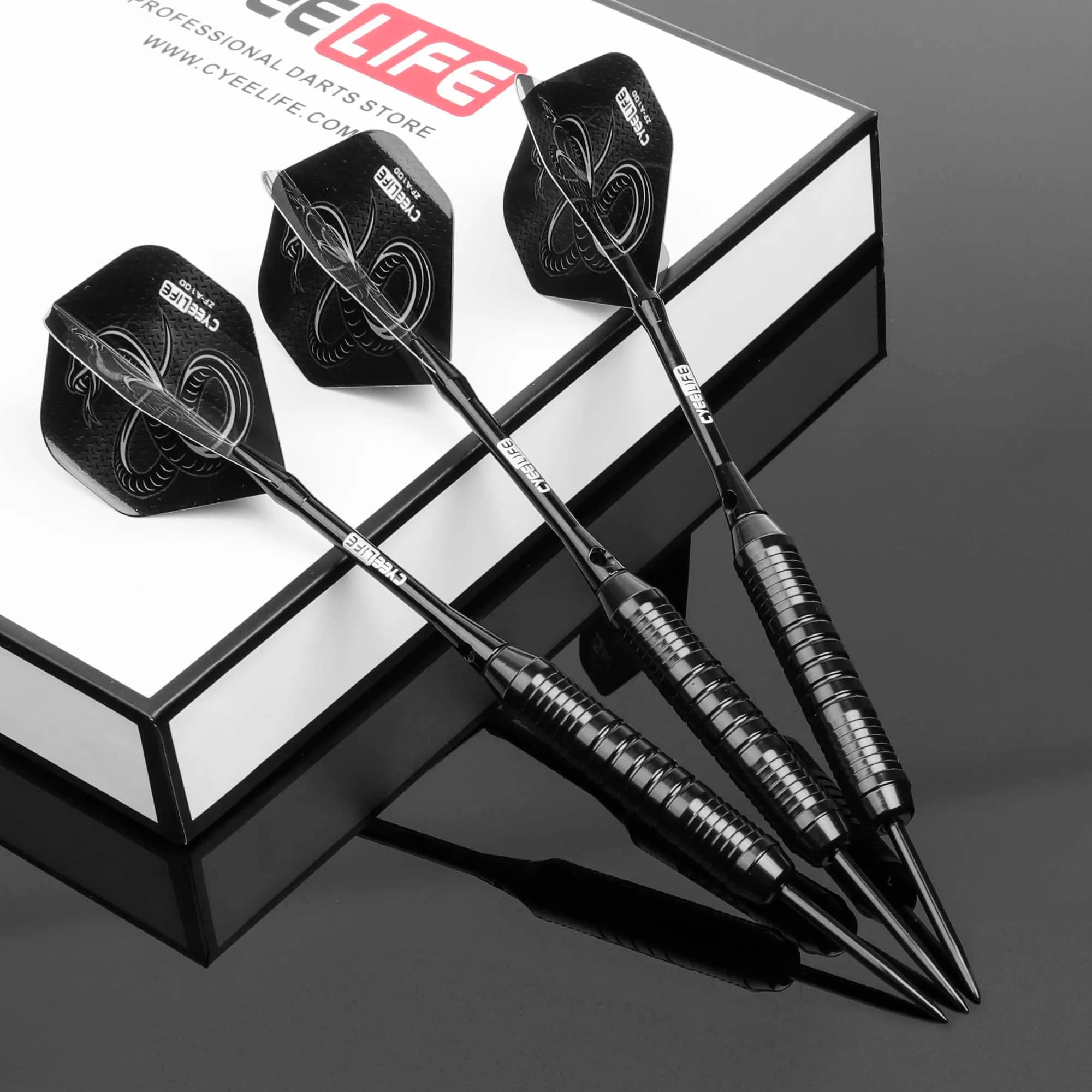 CyeeLife Set di 3 Freccette Professionali da 24g con Punta in Acciaio, Accessori per Giochi di Intrattenimento Indoor e Outdoor