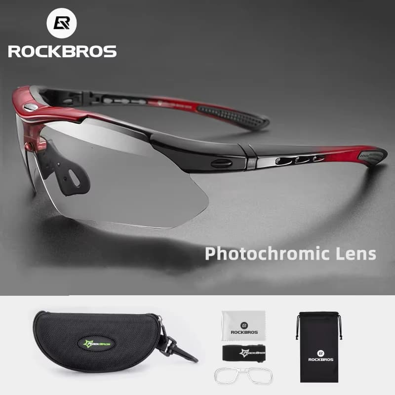 ROCKBROS Cycling Photochromic Glasses UV400 Bicycle Glasses Eyewear Ultralight MTB Sunglasses Fishing Bike Glasses Equipment