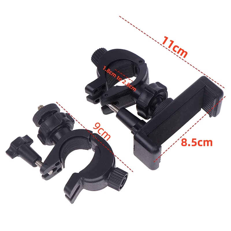 1 Set supporto per telefono per fotocamera reflex per lampada circolare treppiede telefono staffa per streaming live bloccaggio automatico 360 ° Staffa rotante