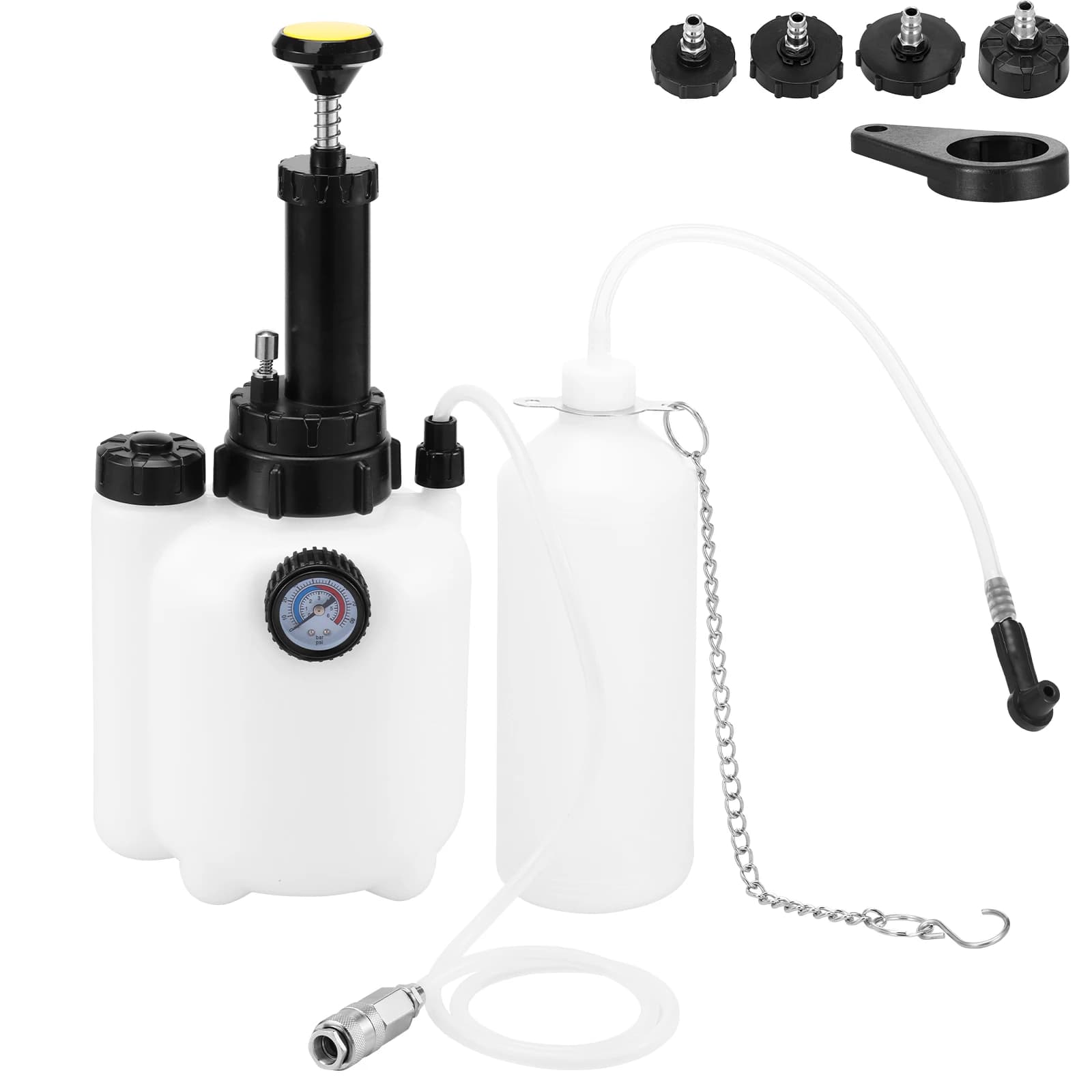 3L Pneumatic Brake Bleeder Kit, Professional Vacuum Brake Pressure Fluid Pump, Universal Car Brake Flush Machine
